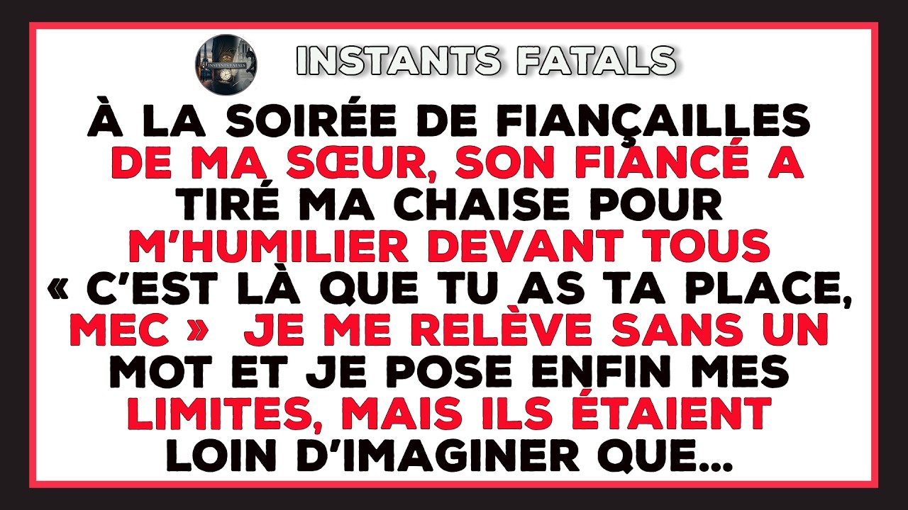 À La Fête De Fiançailles De Ma Sœur, Son Fiancé A Tiré Ma Chaise. Je Suis Tombé(e) Par Terre…