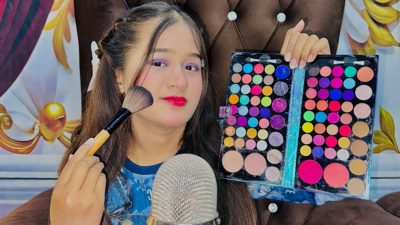 ASMR Doing My Face Party Makeup 💄 