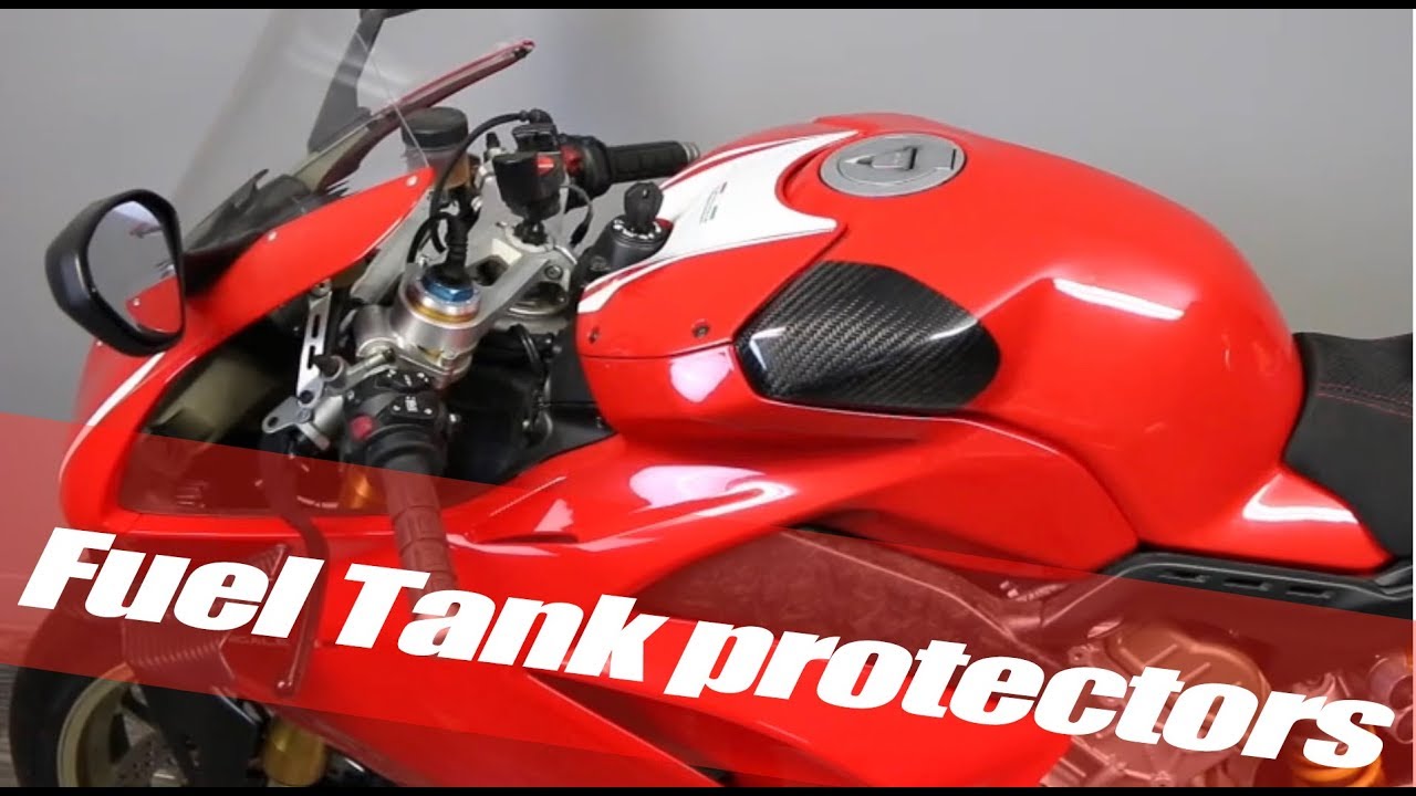 Ducati Panigale V4 Fuel tank slide protectors Carbon fiber V4EVO.COM