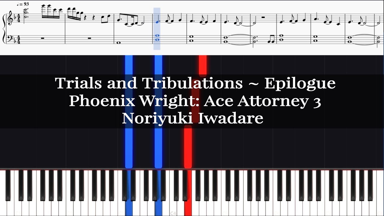 Phoenix Wright 3 - Trials and Tribulations Epilogue [Piano Tutorial]