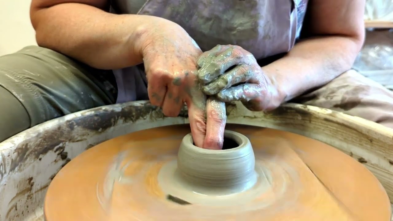 Watch Me Make a Bubble Jar with a Bubble Lid - Part 1 - Throwing on the Potters Wheel