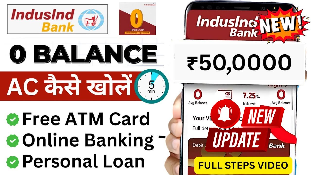 IndusInd Bank Account Opening Online 2025 | Indusind Bank Zero Balance Account Opening Online