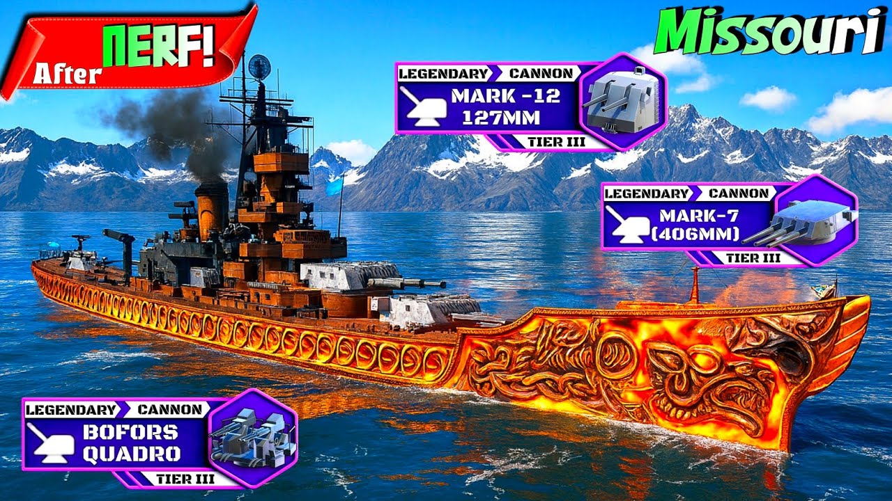 USS Missouri &ndash; Nerf Didn&rsquo;t 💀Stop This Monster! Modern Warships Gameplay!