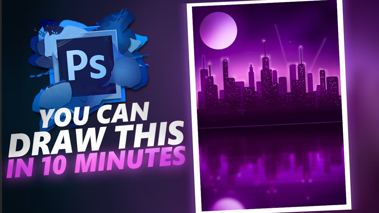 City Landscape at Night | How to LEARN DIGITAL ART | Drawing Tutorial