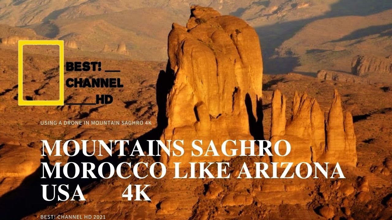 mountains  Saghro Morocco like Arizona mountains USA  Aerial  Drone Footage 4K