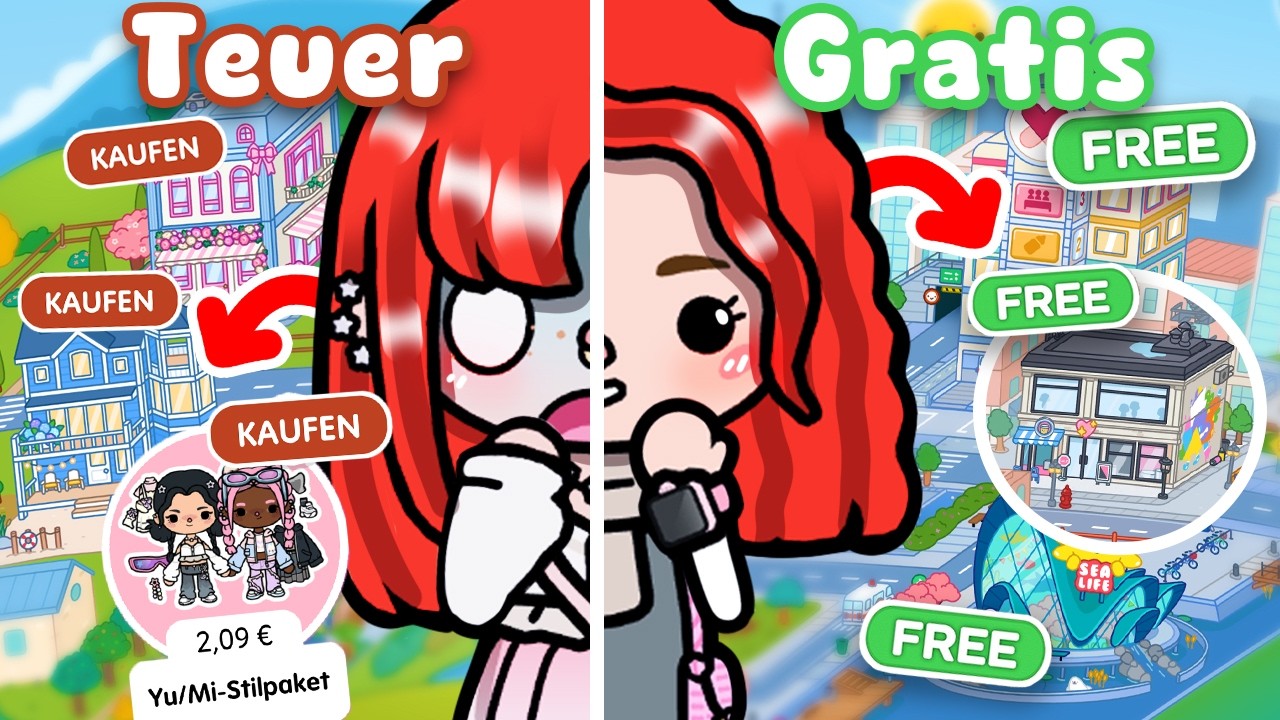 ICH SPIELE 24h NUR GRATIS TOCA BOCA 😱 CHALLENGE ohne GELD 💸