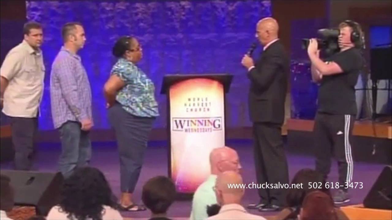 Pastor Chuck Salvo preaching at World Harvest Church, Pastor Rod Parsley