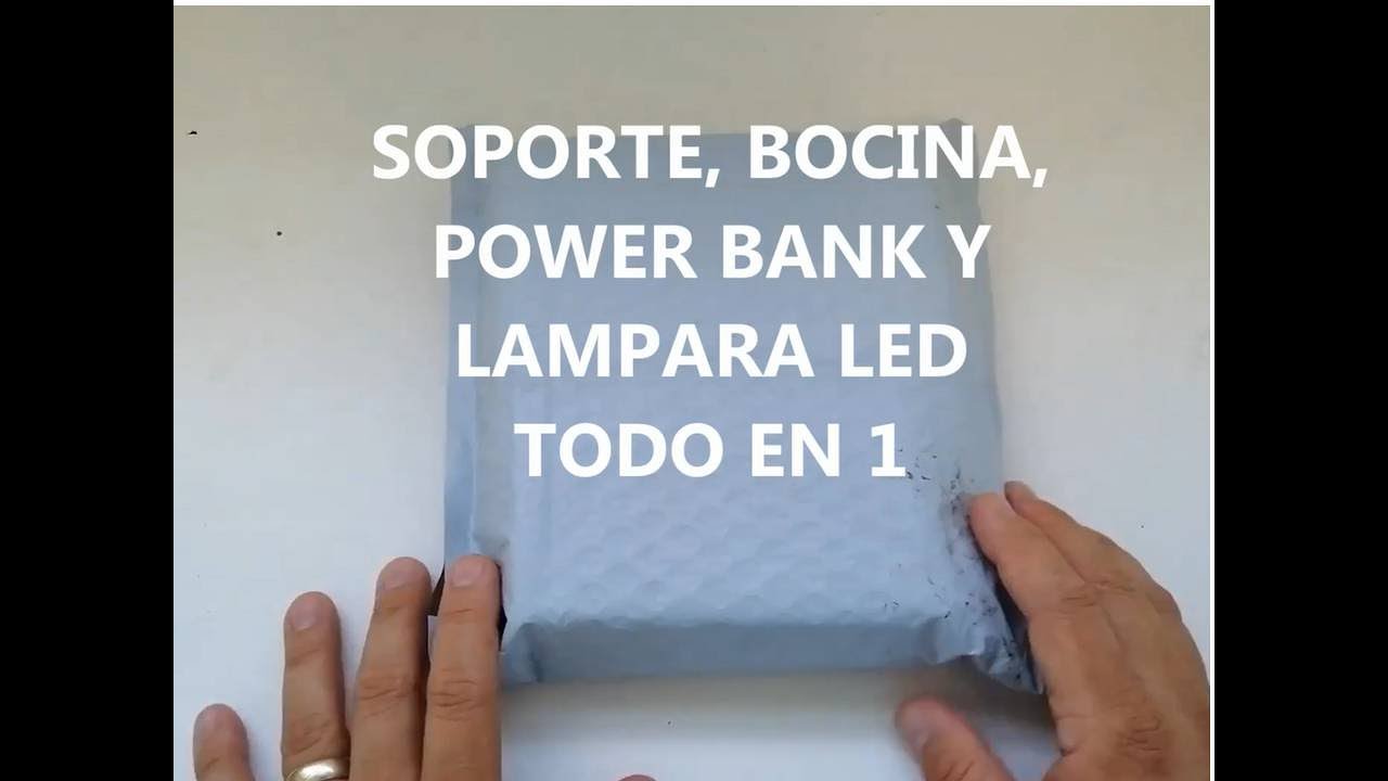UNBOXING DE UN SOPORTE CON BOCINA, POWER BANK Y LAMPARA LED?    ...HAY QUE VERLO NO!!