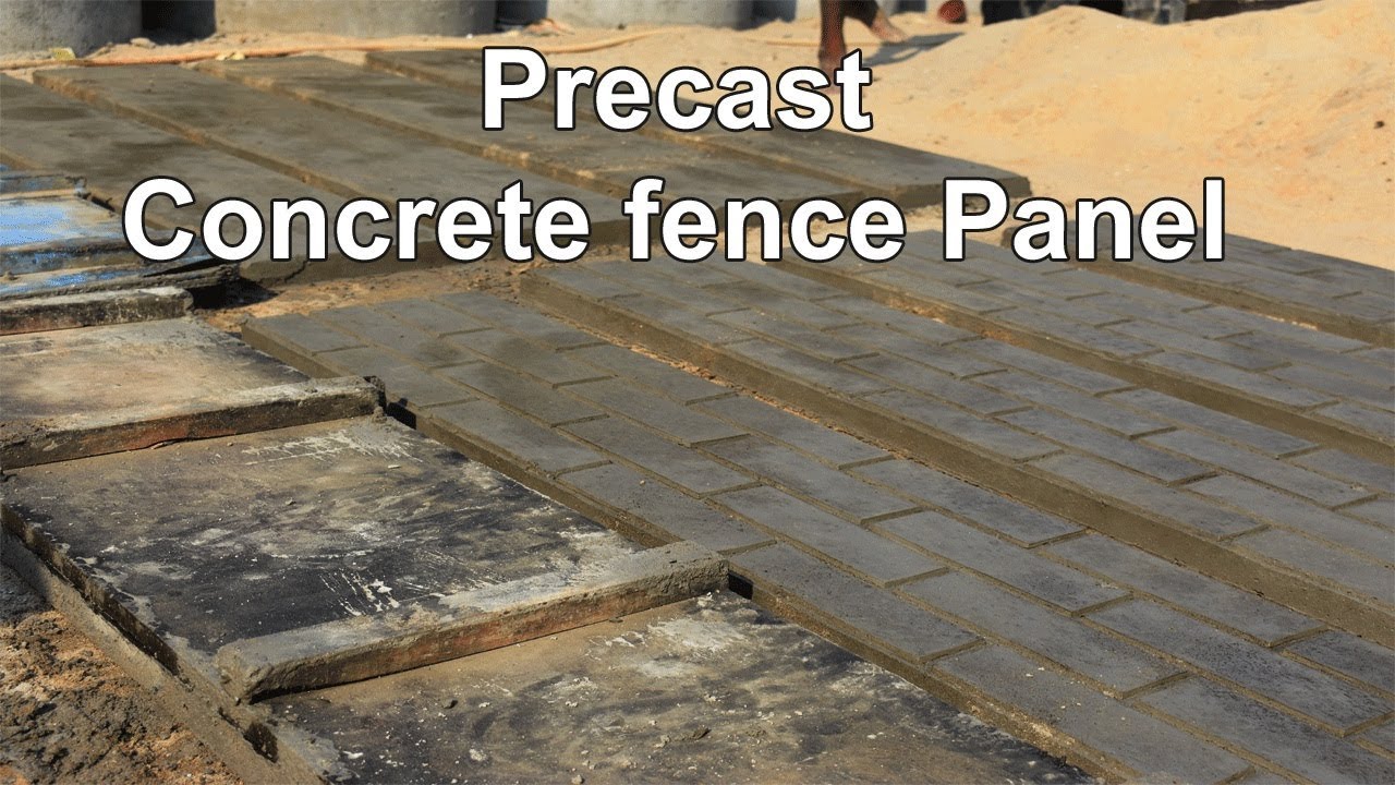 precast concrete fence panels(slab) making video in diy