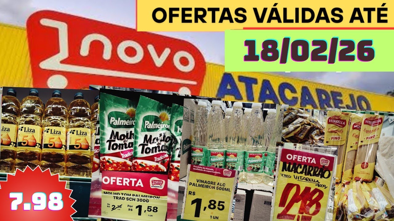 Novo atacarejo ofertas de &oacute;leo caf&eacute; macarr&atilde;o feij&atilde;o fub&aacute; a&ccedil;&uacute;car leite carne produtos de limpeza 