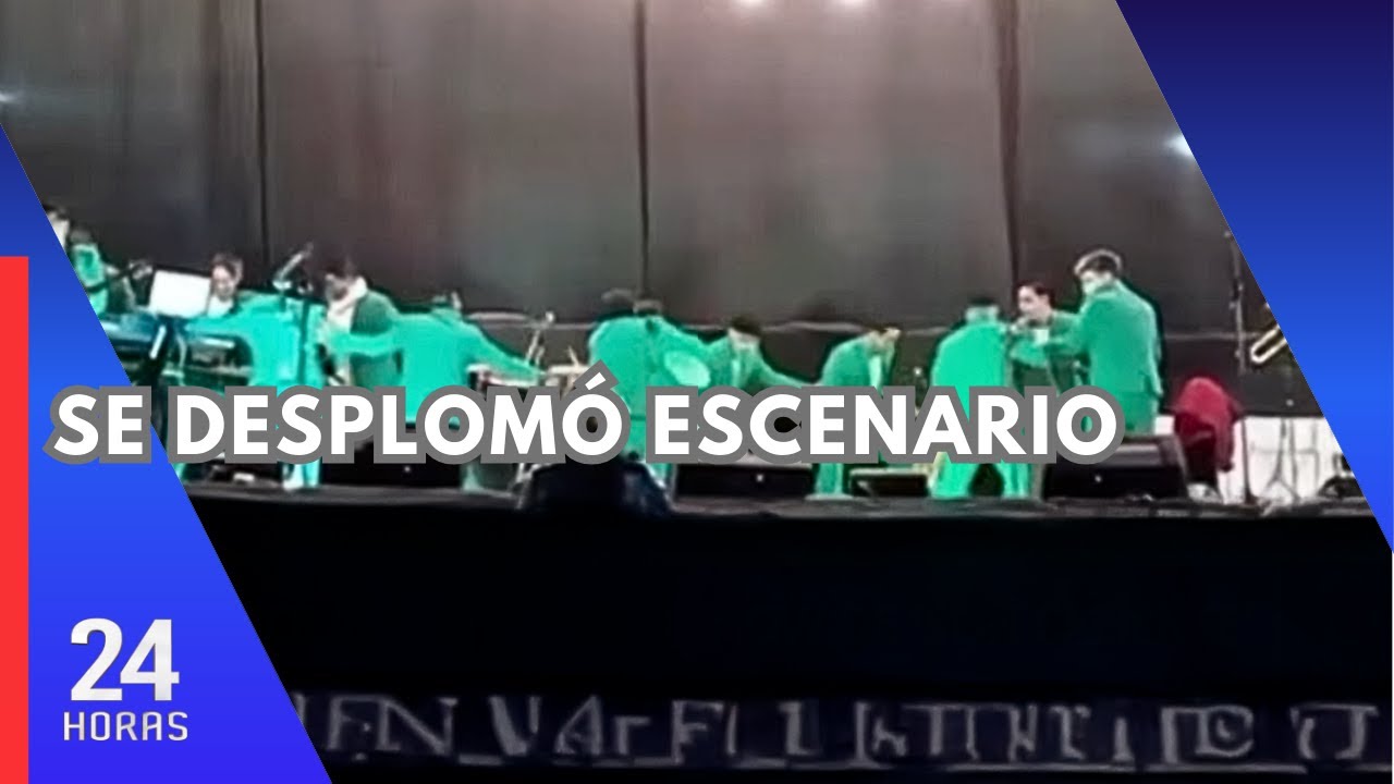 Escenario colapsa en pleno show de 'Son Caliente'