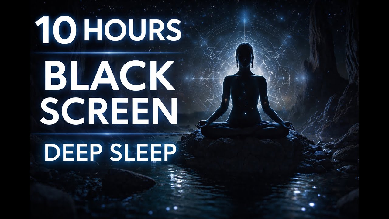 Cosmic Black Screen for Anxiety & Calm Mind  10 Hours