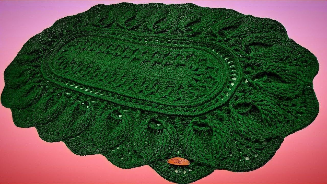 Tapete Russo Em Crochê Oval - PASSO A PASSO | @CrochetariaOficial