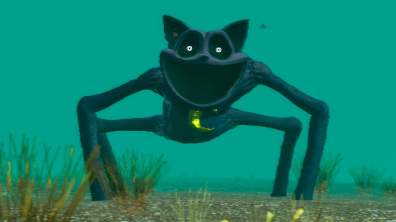 I Found CATNAP UNDER WATER in trainconstruct map | Garry's Mod | Poppy Playtime