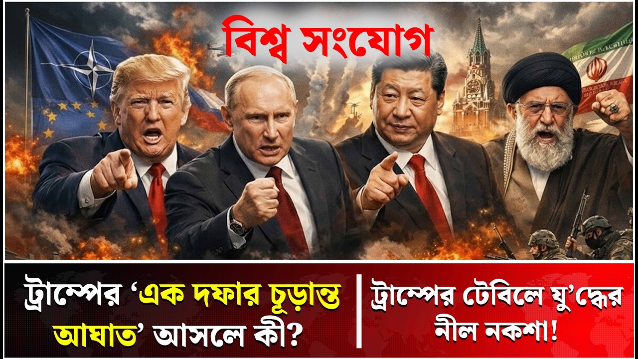 ট্রাম্পের টেবিলে যু;দ্ধের নীল নকশা! Operation Midnight Hammer | Trump | Middle East | Bissho Sangjog
