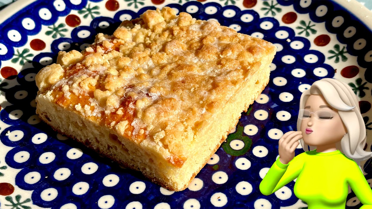 schlesischer Streuselkuchen original - saftig, knusprig nicht zu süss - Omas Rezept vom Blech