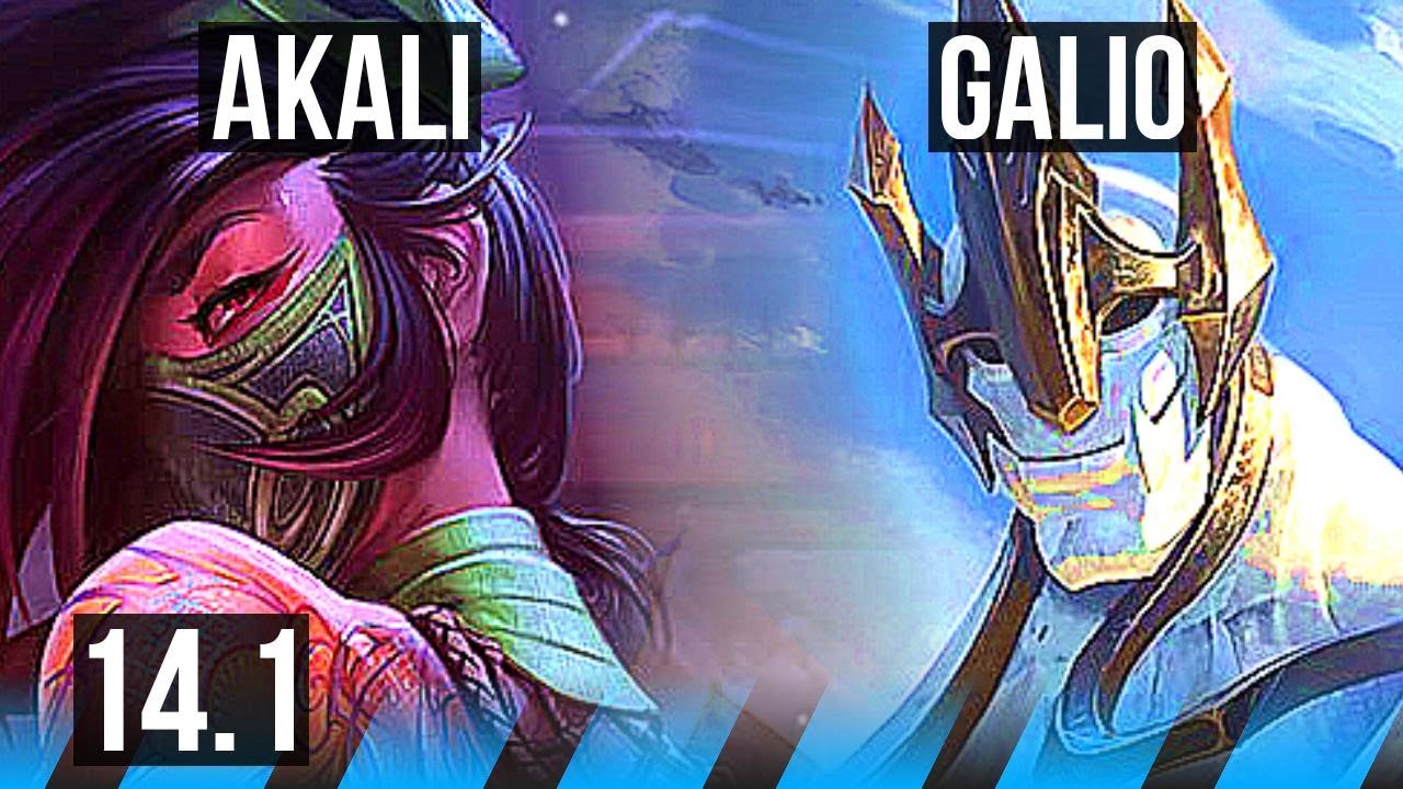 AKALI vs GALIO (MID) | Godlike, 300+ games | BR Diamond | 14.1