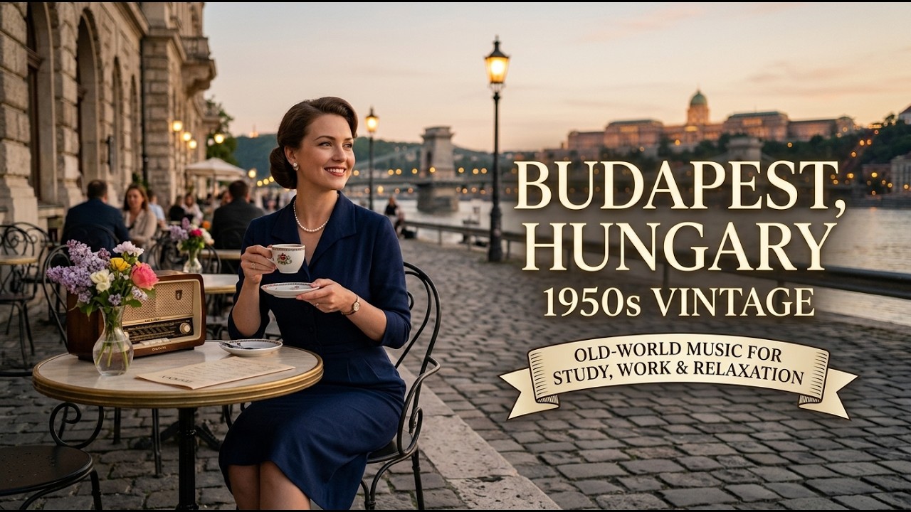 Budapest, Hungary 1950s Vintage Caf&eacute; Jazz Ambience ☕ Old-World Music for Study, Work & Relaxation