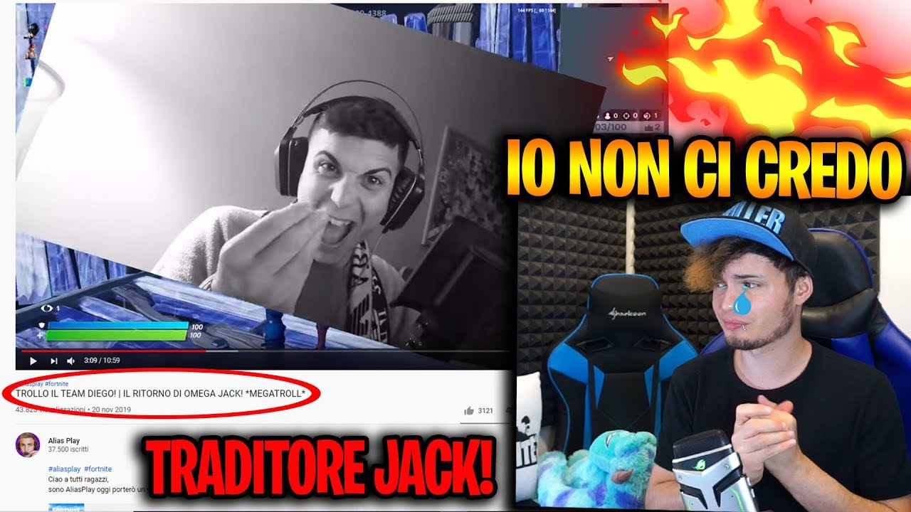 OMEGA JACK MENTIVA E' UN TRADITORE! REAGISCO AL VIDEO CON ALIAS! CHE SCHIFO!🤬😢