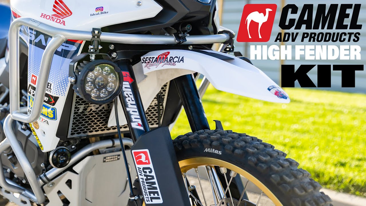 Сборка Honda Transalp 750 Rally — комплект высоких крыльев CAMEL ADV + стальные тормозные шланги ...