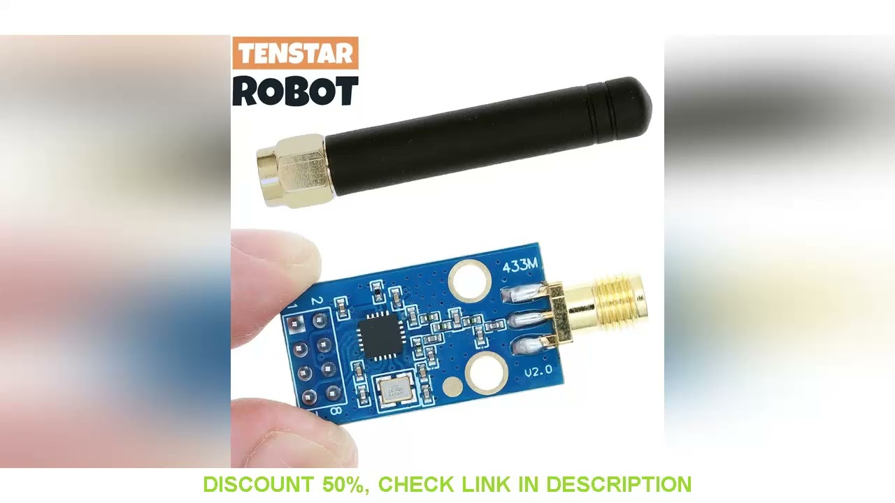 M&oacute;dulo sem fio TENSTAR CC1101 433MHz com m&oacute;dulo transceptor sem fio de antena SMA