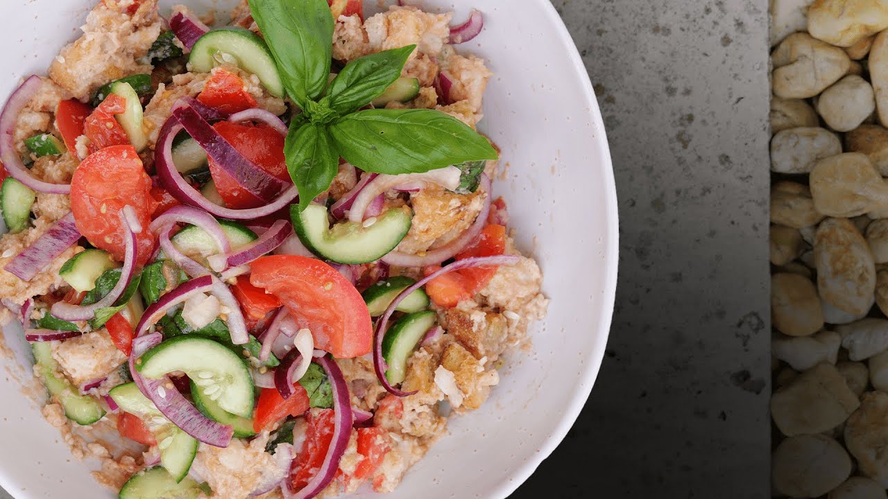 How to Make PANZANELLA SALAD | Easy Tomato and Bread Salad from Tuscany