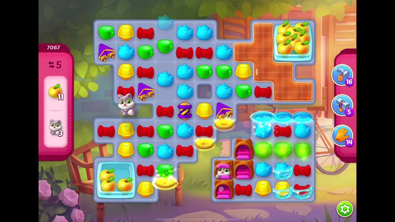HomeScapes Level 7067 no boosters (13 moves)