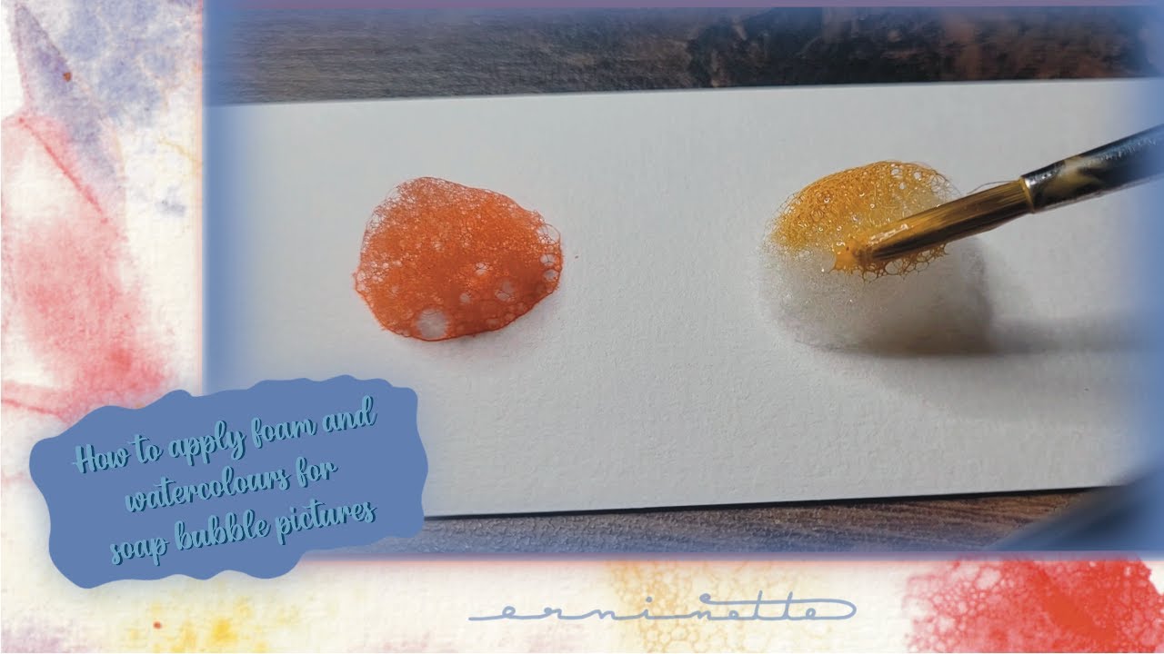 how to apply foam and watercolours for 