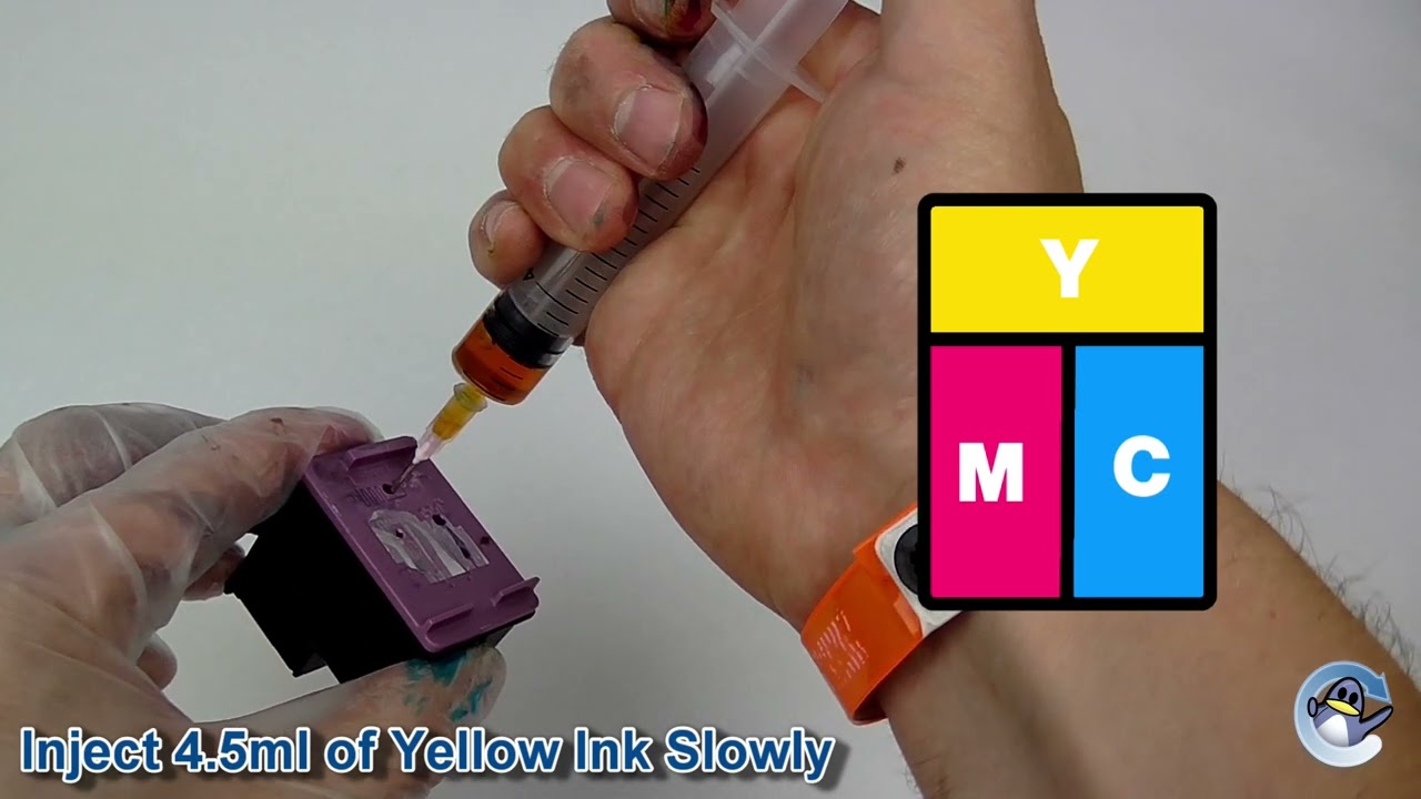 How to Refill HP 62XL (C2P07AE) Tri-Colour High Capacity Ink Cartridge