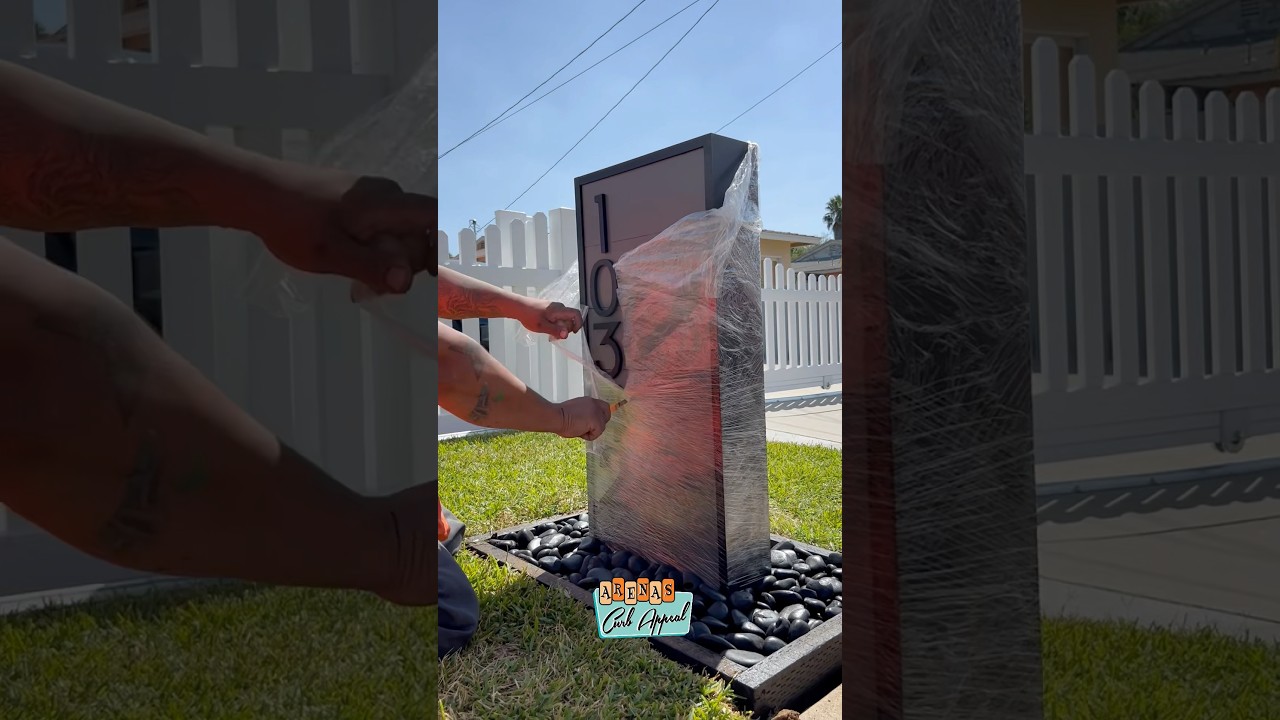 Ring our bell #curbpainting #mailbox #arenascurbappeal #diy