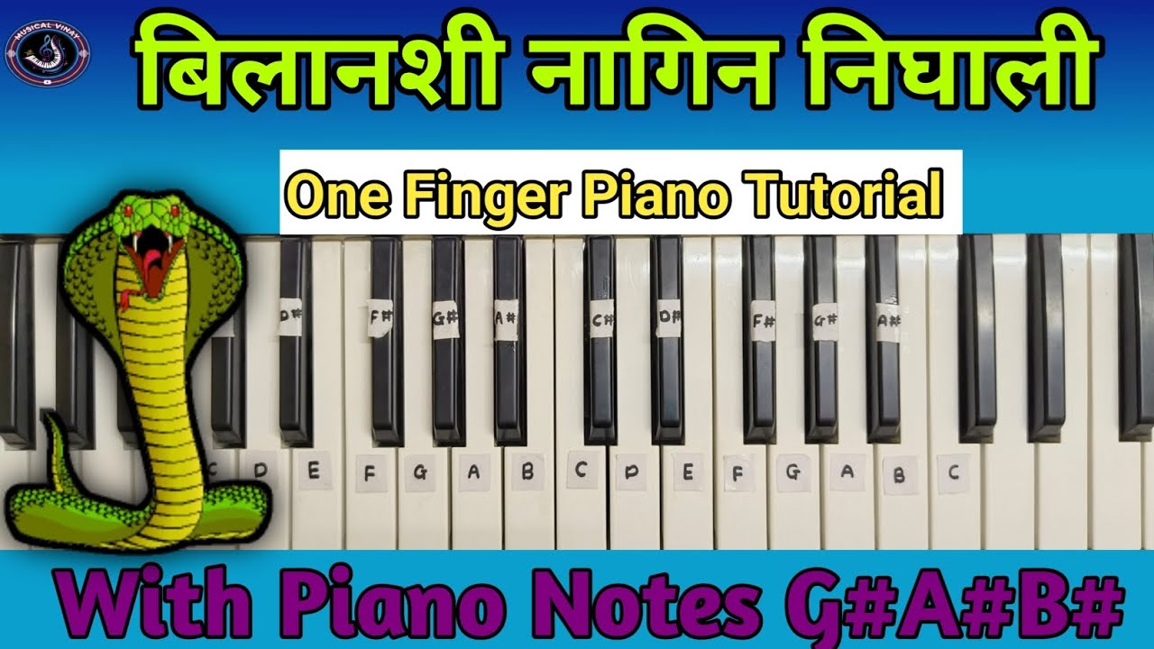 Bilanshi Nagin Nighali || Piano tutorial || Piano Notes || One Finger Piano Tutorial 