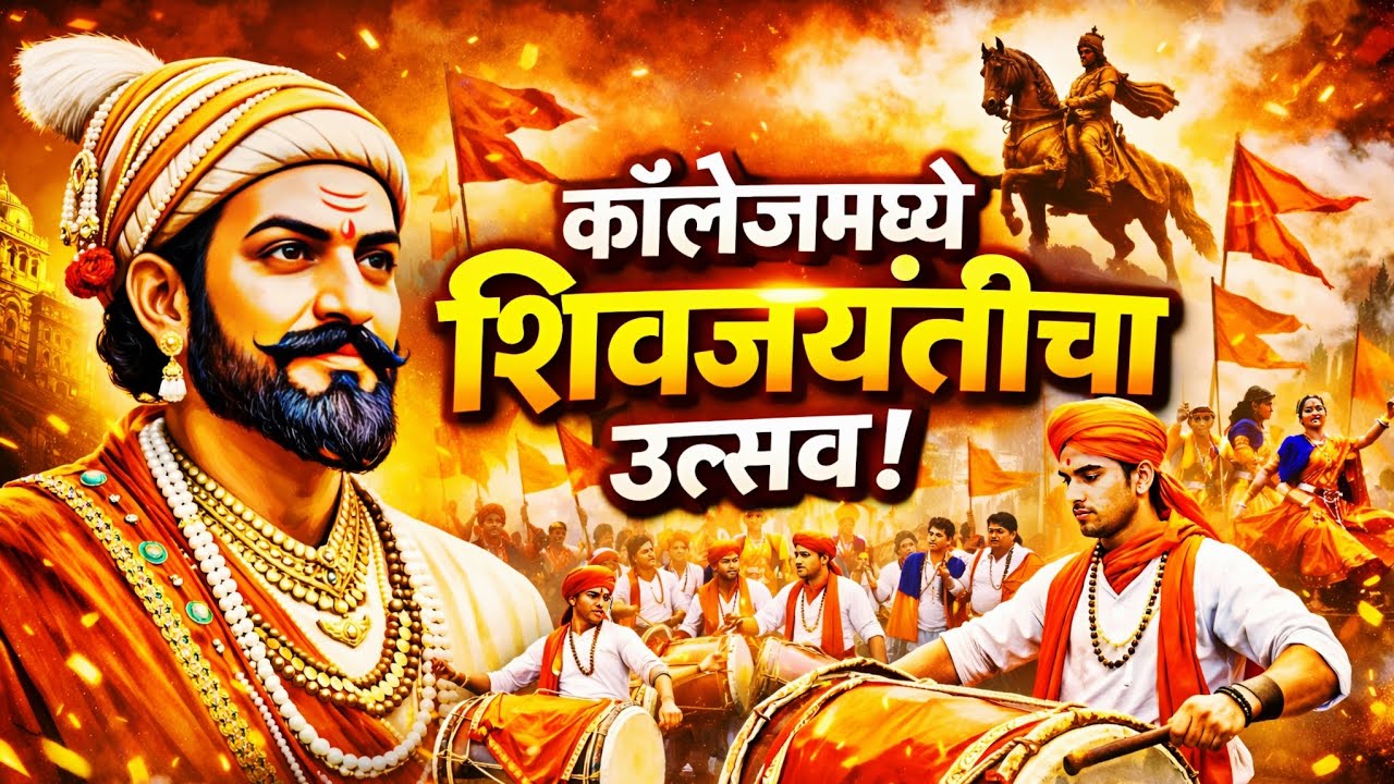 College Shiv Jayanti Celebration 2026 🚩 Dhol Tasha Pathak | Shivaji Maharaj Palkhi | Full Vlog 