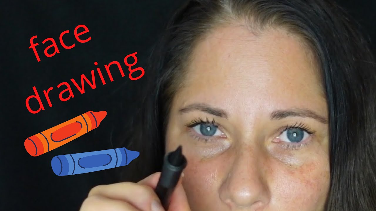 Magyar ASMR | face drawing, megrajzolom az arcod zsírkrétával