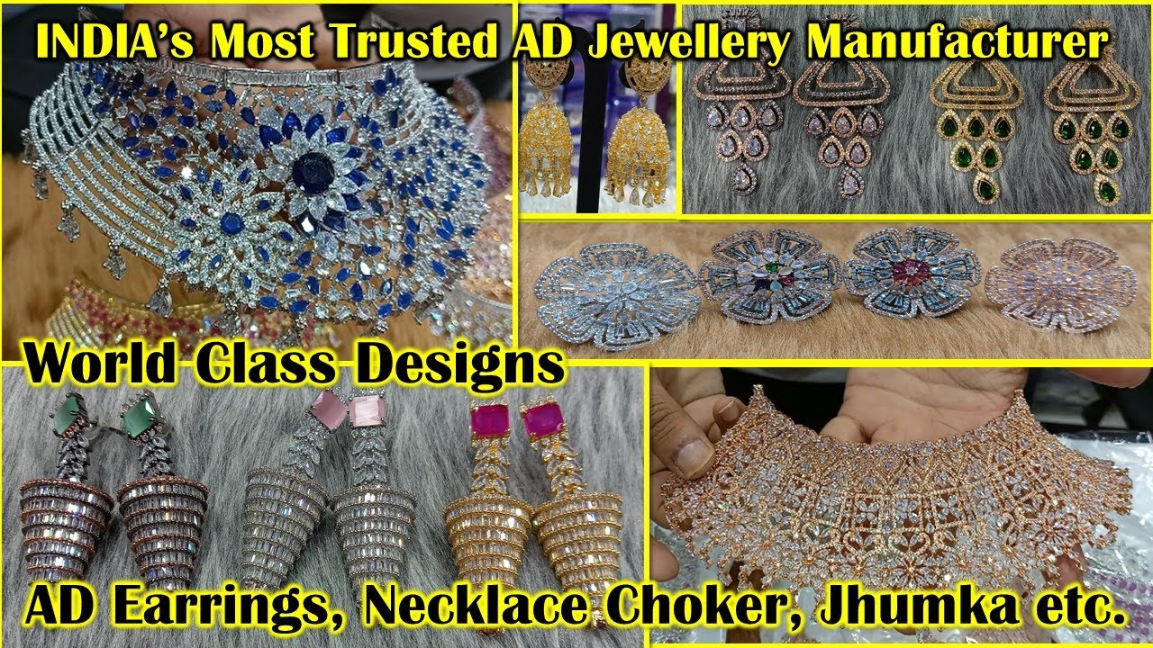 AD Jewellery Manufacturer Wholesale | American Diamond AD Jewellery Wholesale Market Kolkata