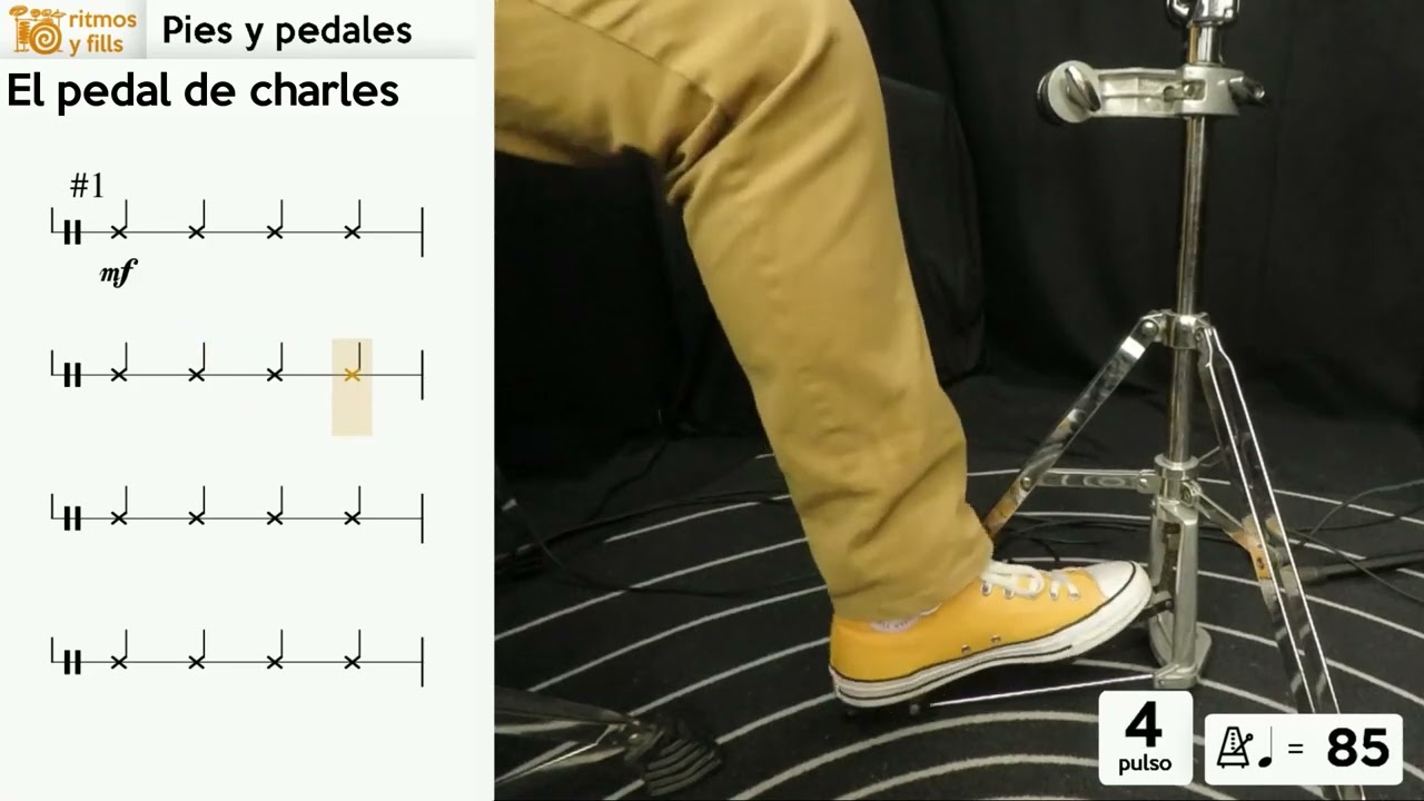 Pies y pedales - Lección 04 - El pedal de charles - Ejercicios para practicar