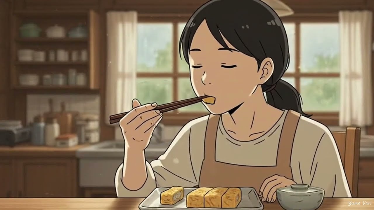 Rainy Morning in a Tiny Kitchen — Ghibli-Inspired ASMR