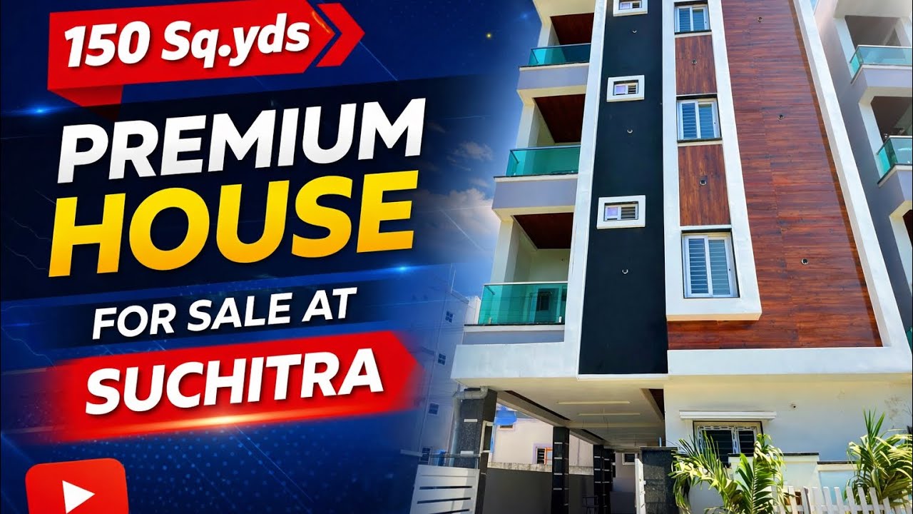 150Sq.yds G+2+P House For Sale At Suchitra #hyderabad #viral #rentalproperty #sale