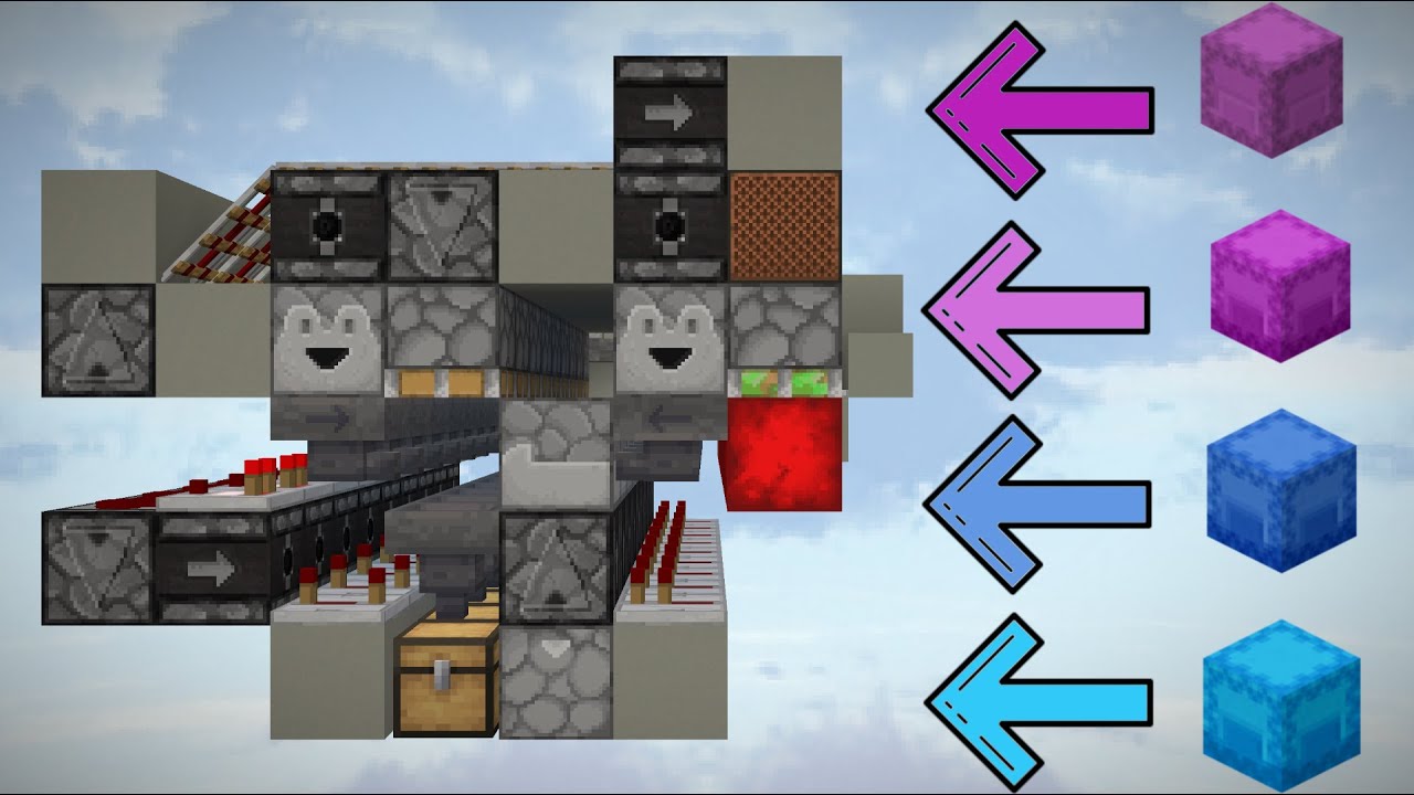 Minecraft Easy and Compact Multi Shulker Box Sorter [1.11.2-1.16]