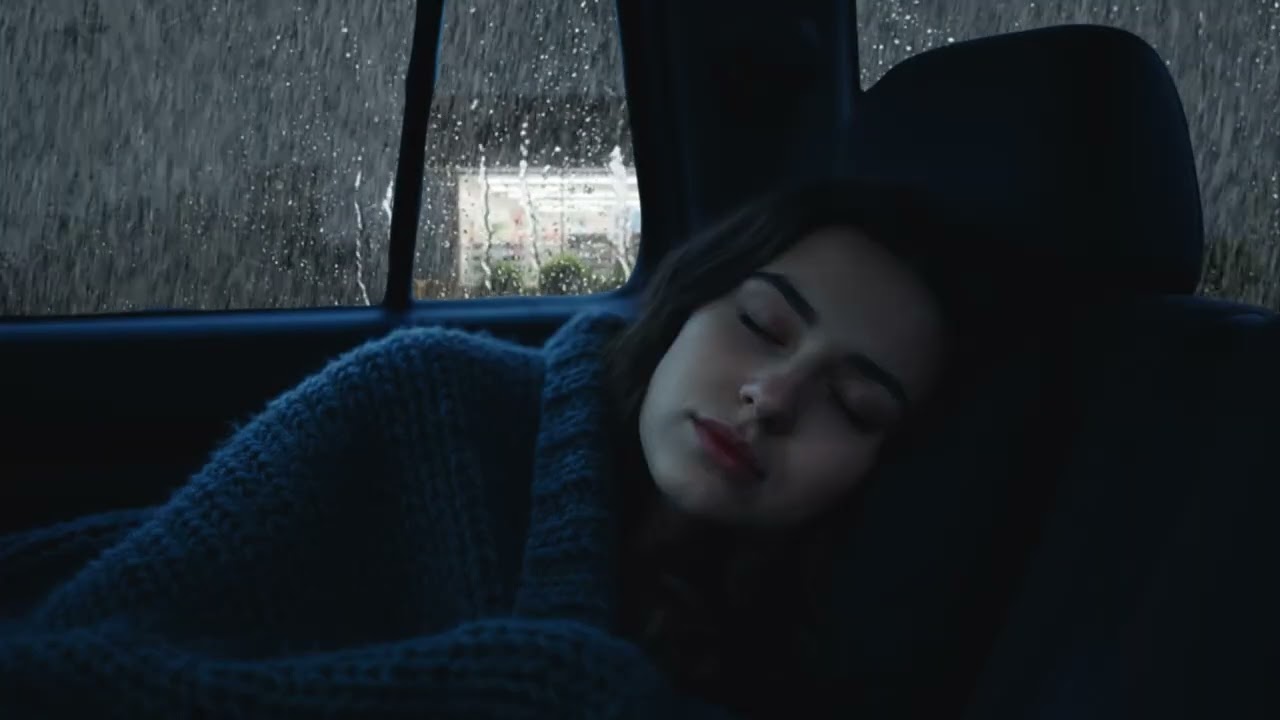 Fall Asleep in 3 Minutes 😴 Deep Relaxation ✨ for Heavy Rain & Thunder on Car at Night