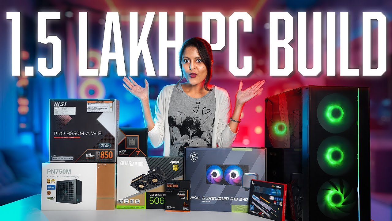 Ultimate ₹1.5 Lakh Gaming & Editing PC Build | Ryzen 7 9700X + RTX 5060 Ti 16GB 🔥