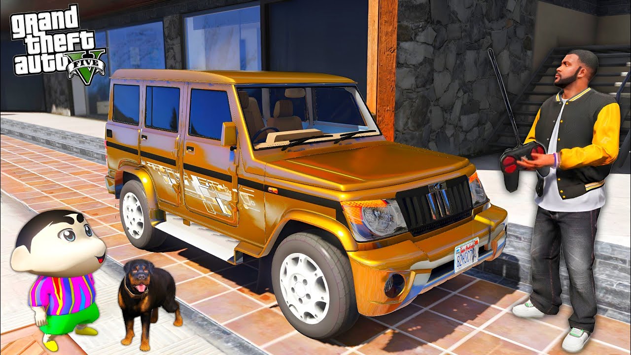 Franklin & Shinchan Buy Golden Mahindra Bolero Car in Gta 5 | Gta V Gameplay
