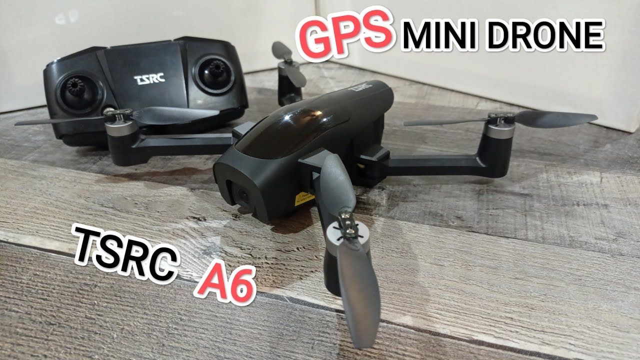 mini drone tsrc a6 gps brushless camera drone unbox & test