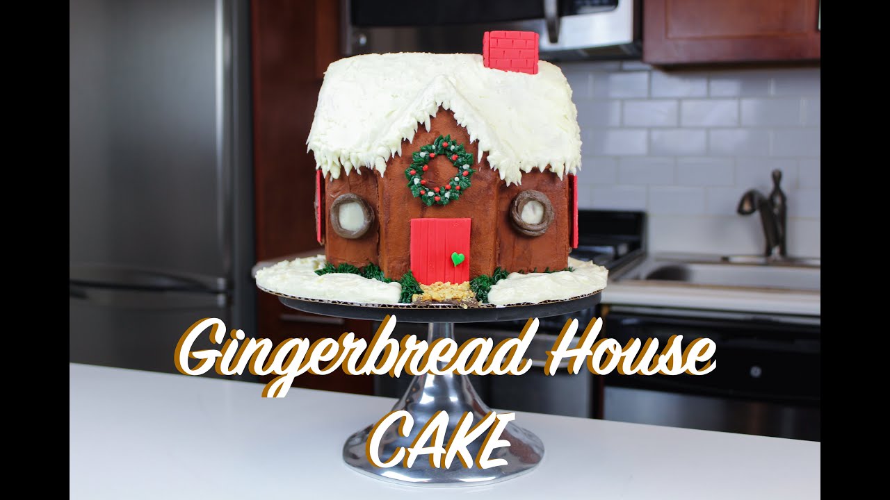 How To Make A Gingerbread House Cake | CHELSWEETS
