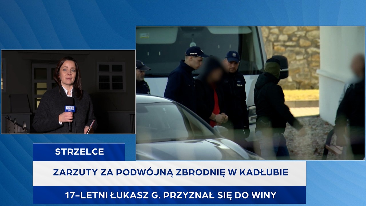 Zarzuty za podw&oacute;jną zbrodnię w Kadłubie. 17-letni Łukasz G. przyznał się do winy