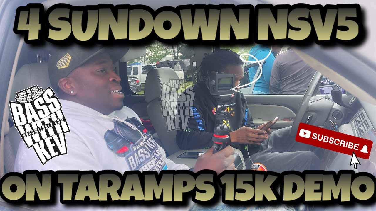 4 SUNDOWN AUDIO NSV5 SUBWOOFERS ON TARAMPS BASS15K DEMO