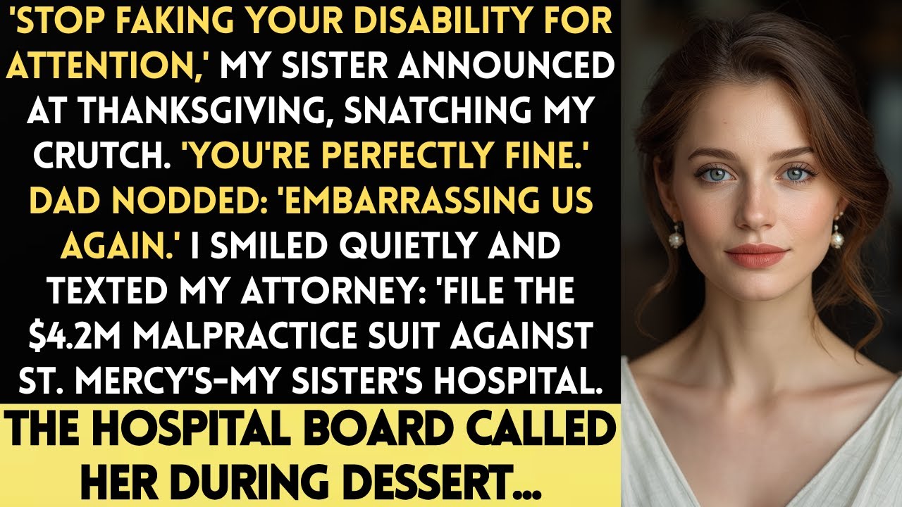 Sister Accused Me of Faking Disability—Then the Hospital Board Called About My $4.2M Claim