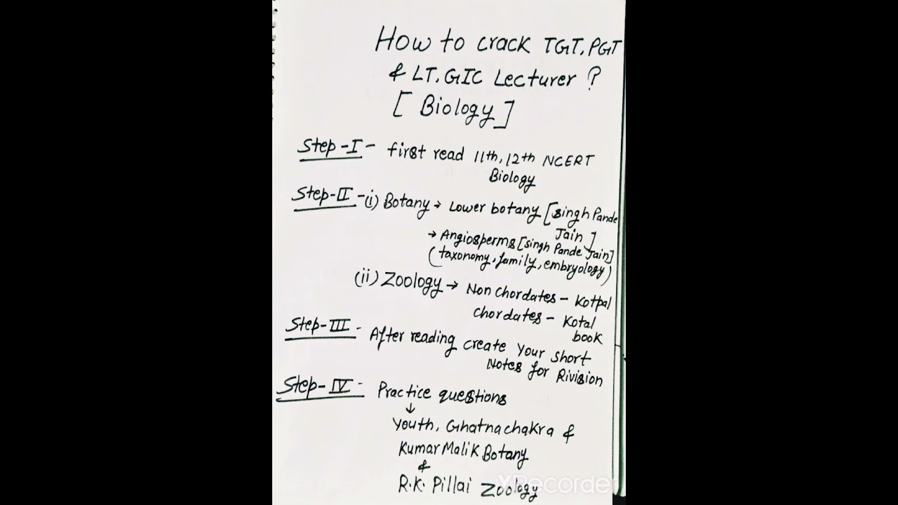 how to crack TGT PGT Biology LT GIC Biology #best #books  #beststrategy