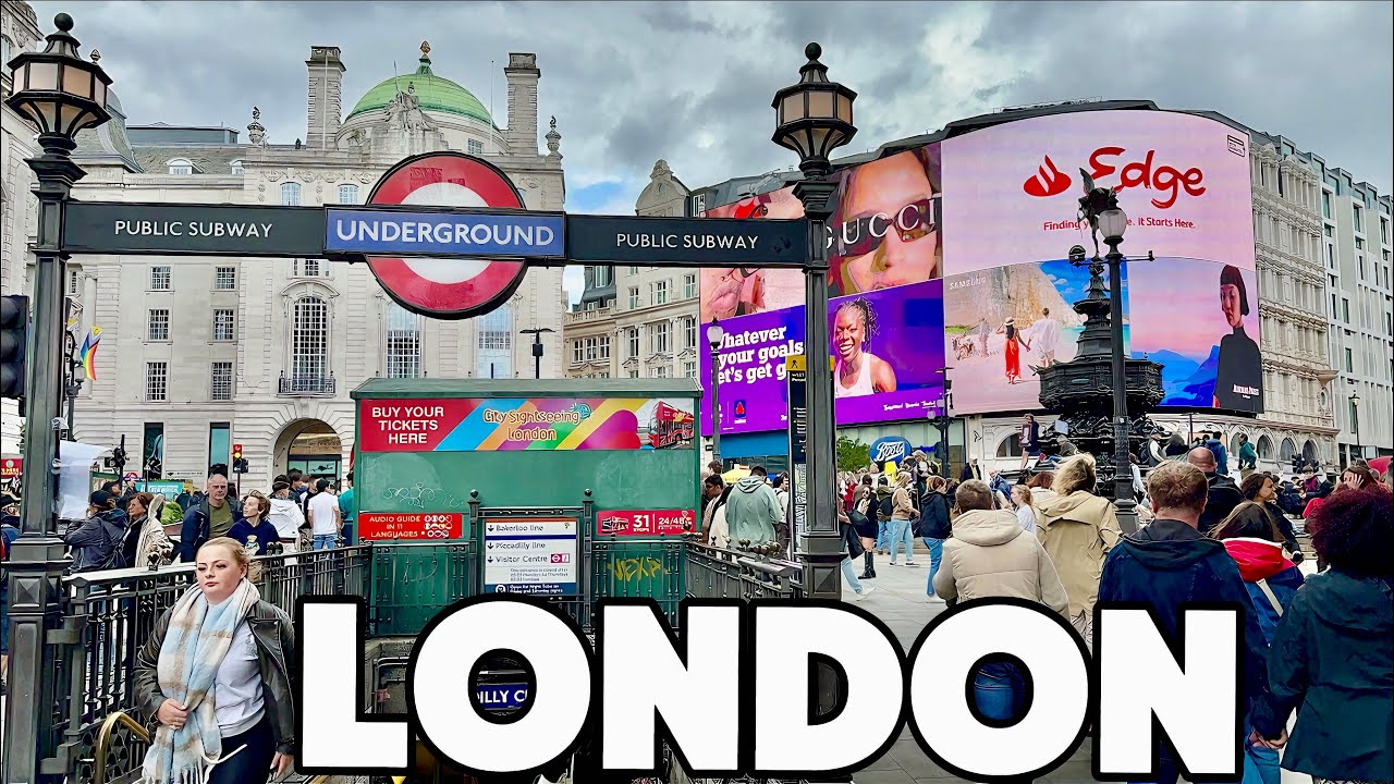 England, London City Street Tour 2024 | 4K HDR Virtual Walking Tour | Top 10 Things to do in London