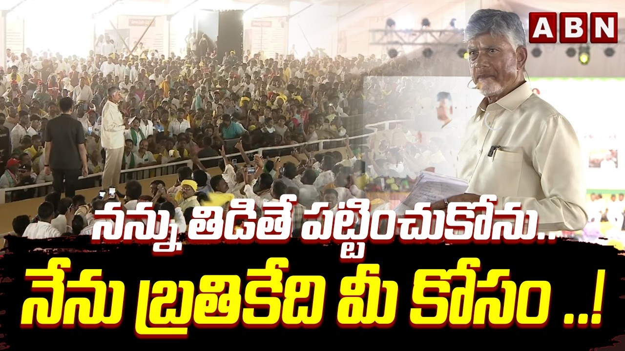 నన్ను తిడితే పట్టించుకోను..నేను బ్రతికేది మీ కోసం ..! | CM Chandrababu Interesting Comments | ABN