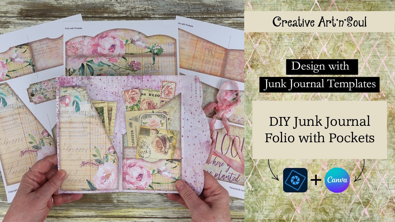 DIY Printable Junk Journal Folio with Pockets